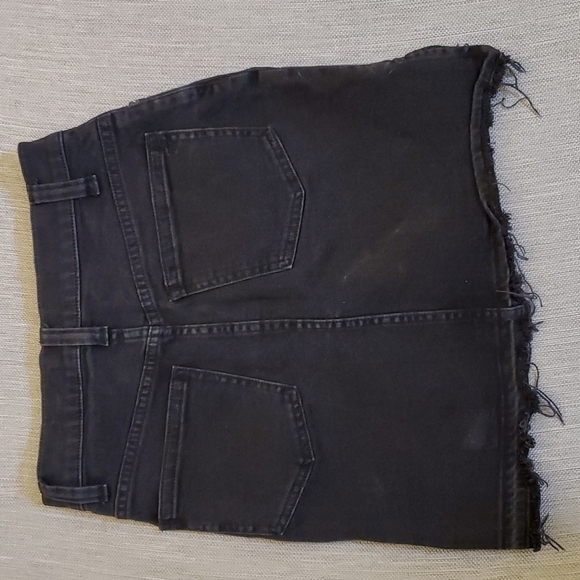 MADEWELL Stepped Hem Raw Edge Denim Skirt 00 - Picture 4 of 4